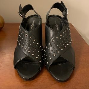 Black studded heels